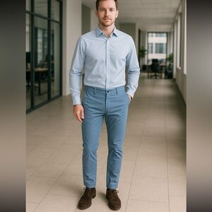 J.Crew Men’s Flex Driggs Chino Pants 33x32 Blue Stretch Career Casual Office